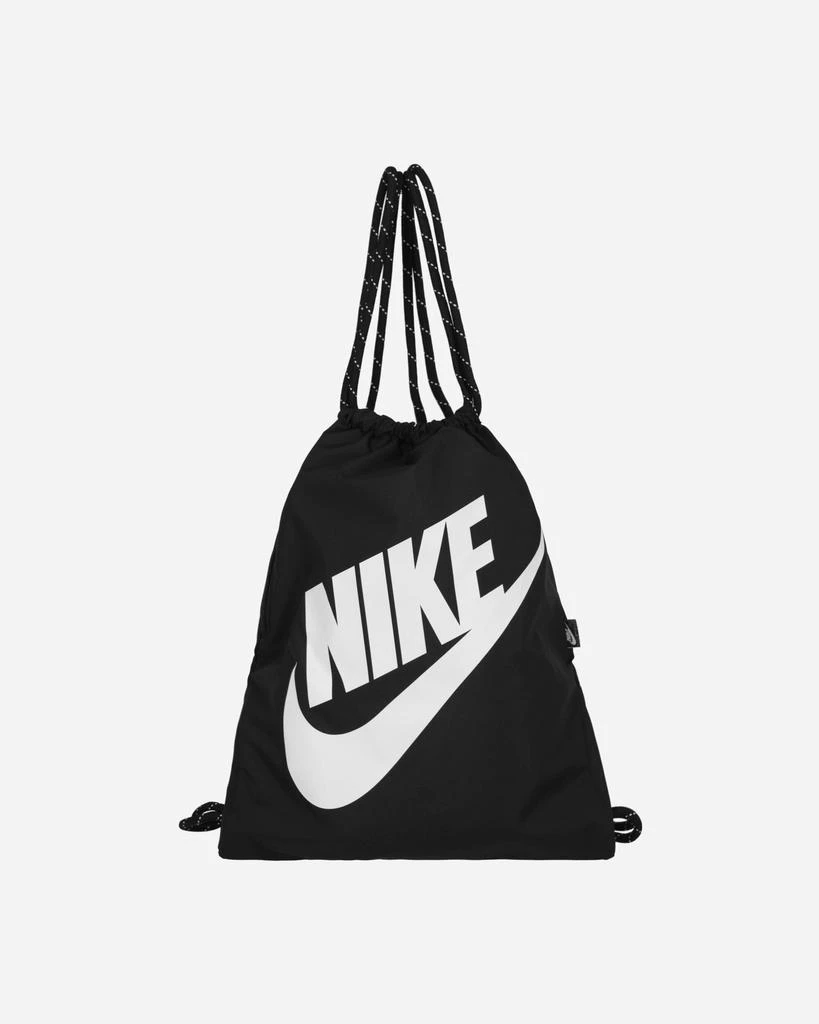 NIKE Heritage Drawstring Bag Black 1