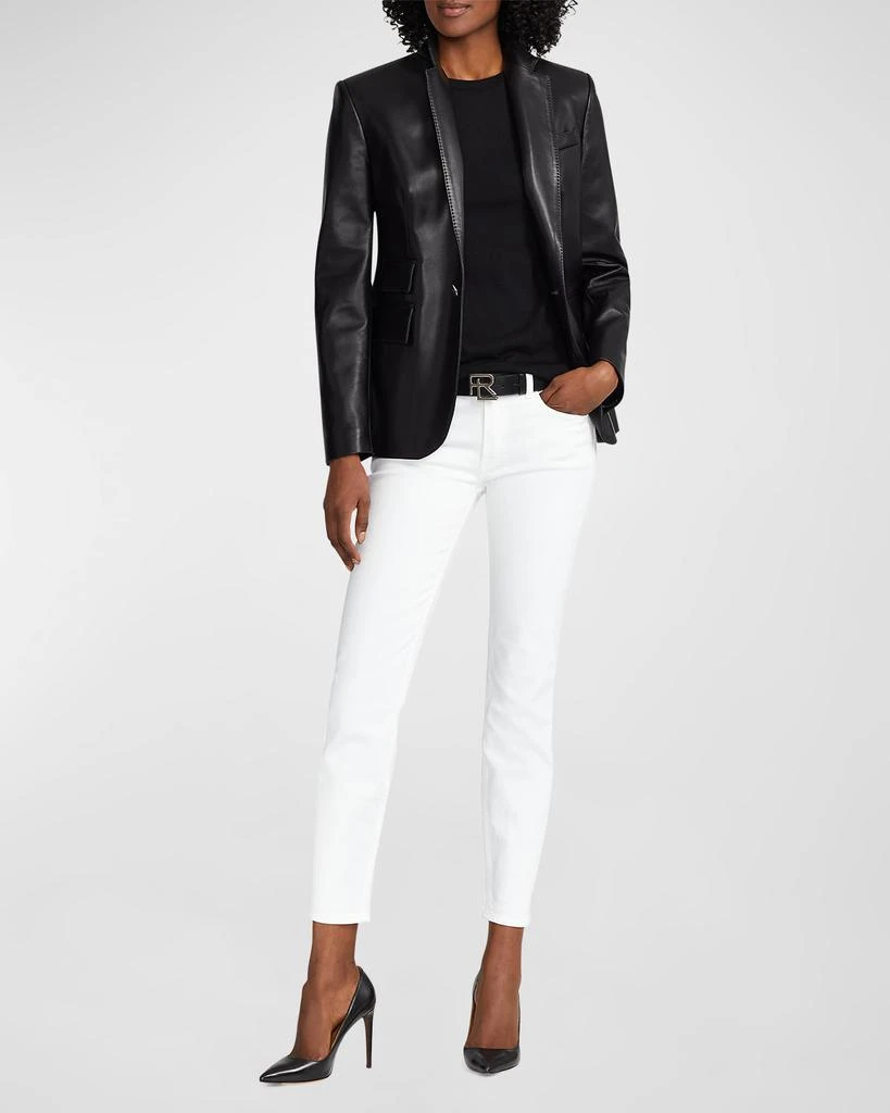 Ralph Lauren Collection Parker Leather Single-Breasted Blazer Jacket 3