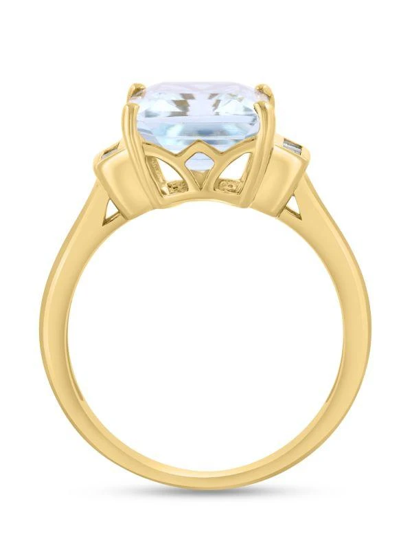 Effy 14K Yellow Gold, Aquamarine & Diamond Ring 3