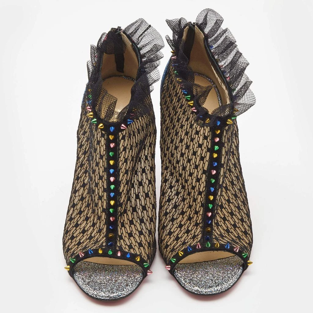 Christian Louboutin Christian Louboutin Multicolor Mesh and Lace Juliettra Ankle Boots Size 37 3