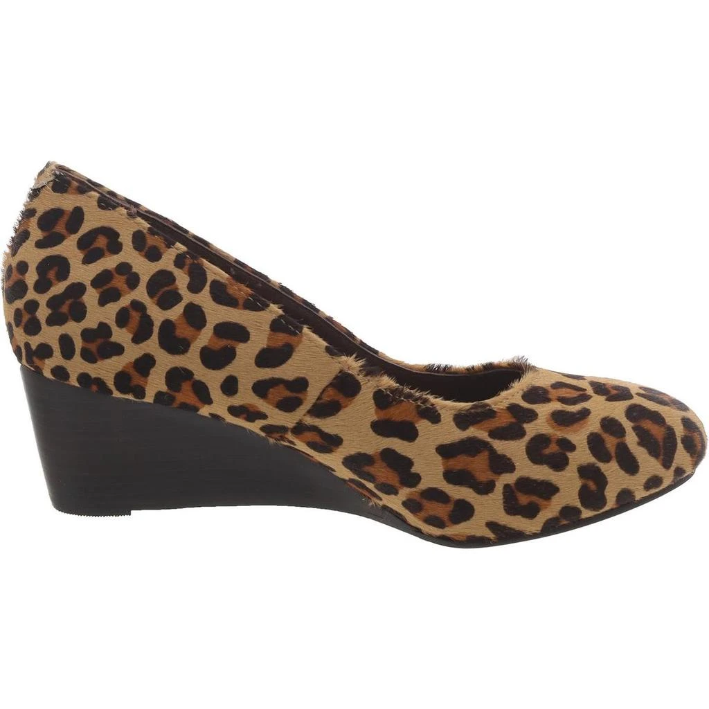 VIONIC Antonia Womens Calf Hair Leopard Print Wedge Heels 2