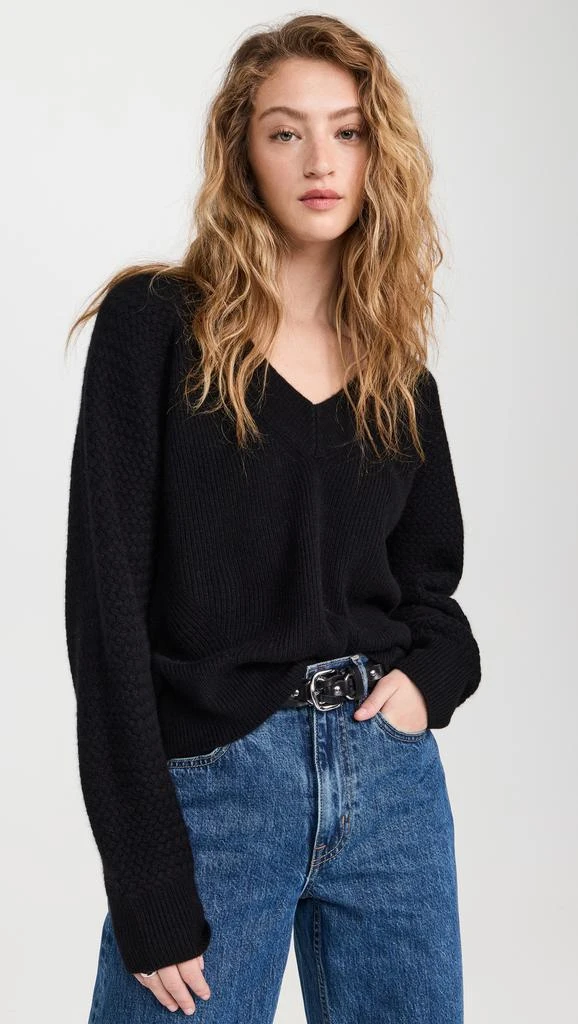 Rag & Bone Kaylee Cashmere V Neck Sweater 1