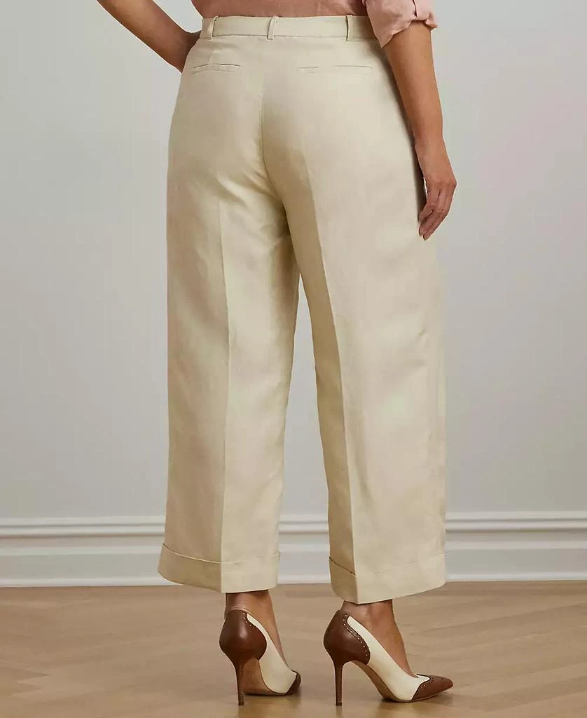 Ralph Lauren Plus Size Linen-Blend Twill Wide-Leg Pants 2