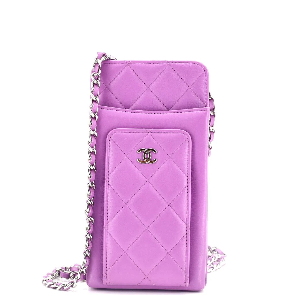 Chanel Phone Holder Crossbody Bag Quilted Lambskin 1