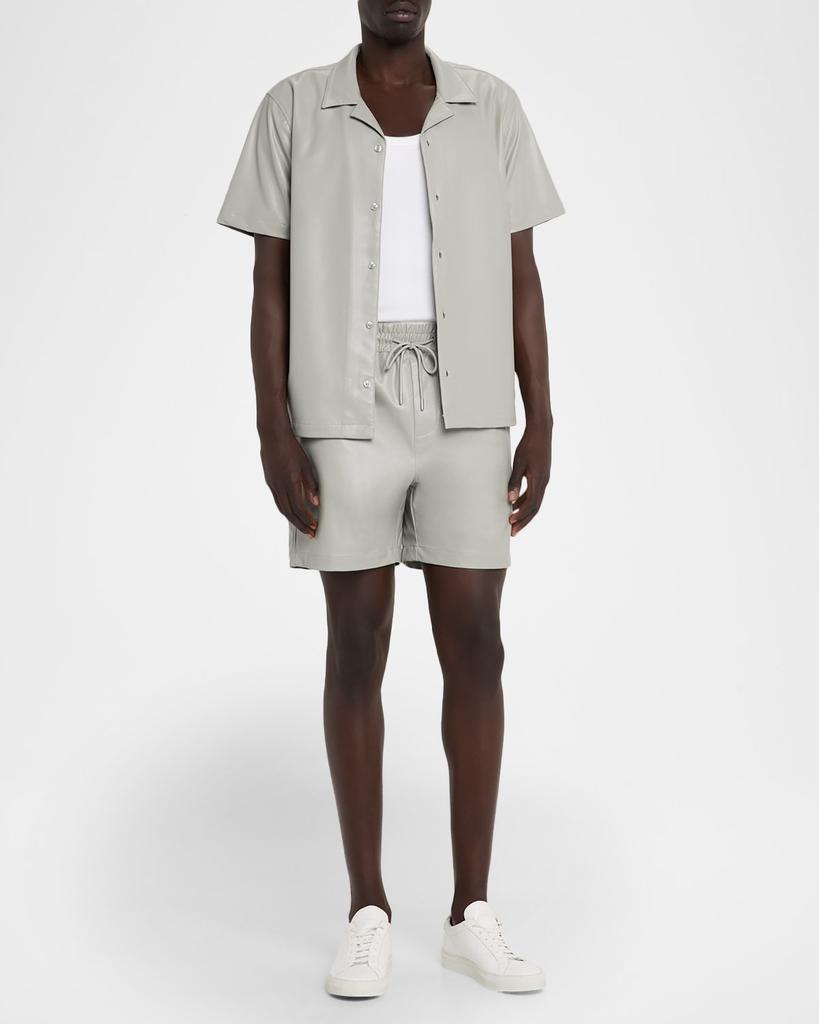 MONFRÈRE Men's Bond Faux Leather Camp Shirt