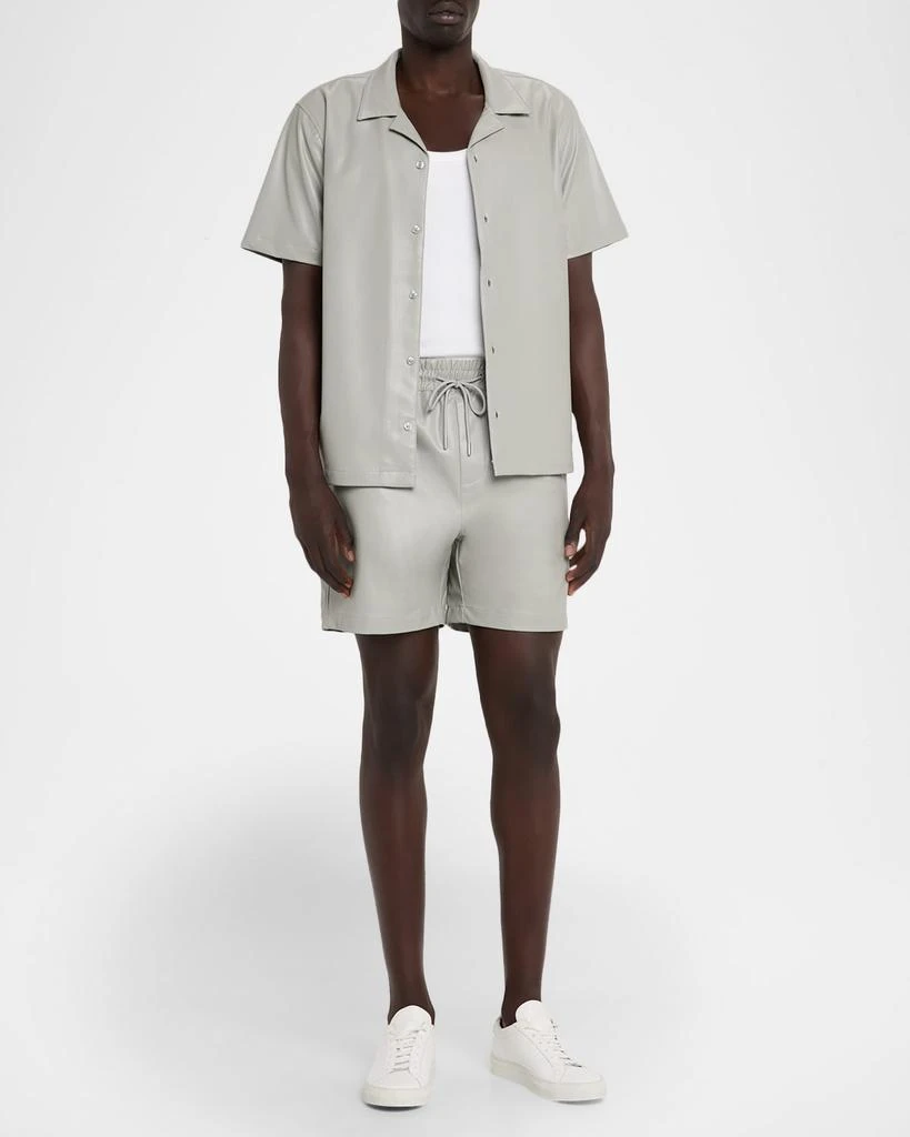 MONFRÈRE Men's Bond Faux Leather Camp Shirt 2