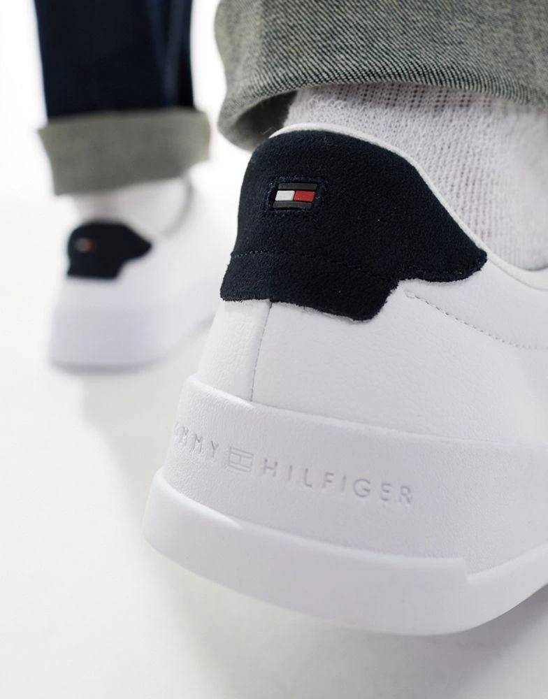 Tommy Hilfiger Tommy Hilfiger leather court trainers in white 3