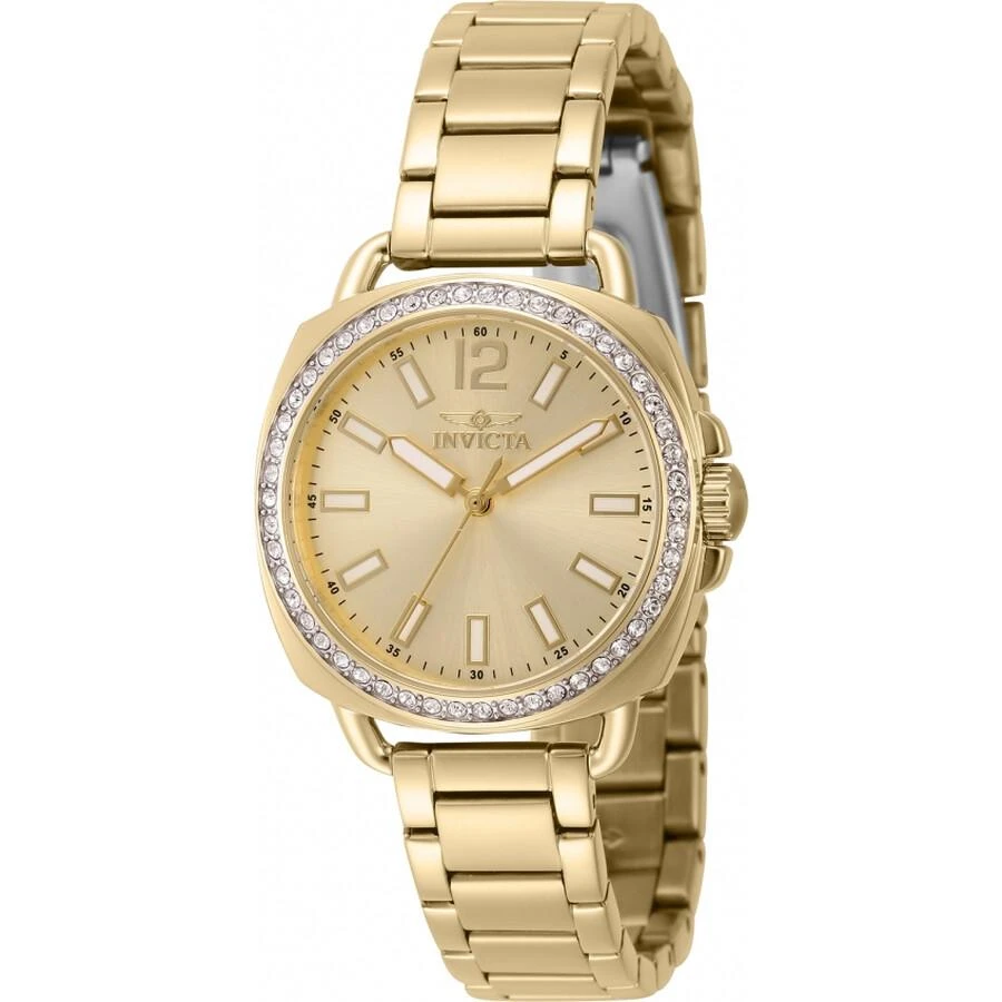 Shop Wildflower Quartz Crystal Gold Dial Ladies Watch 46342  display picture 1
