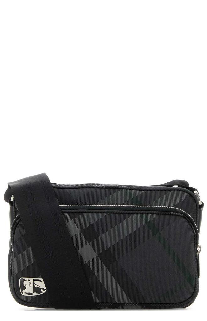 Burberry shield Messenger Black Cotton Blend Crossbody Bag
