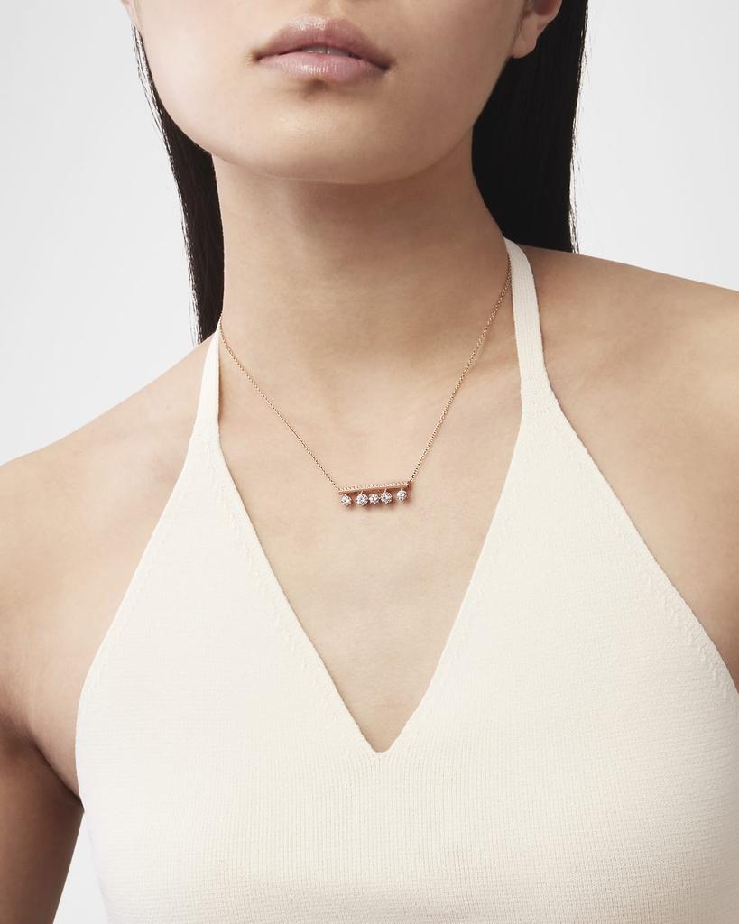 Hearts On Fire Barre 18K Yellow Gold Floating Diamond Pendant Necklace
