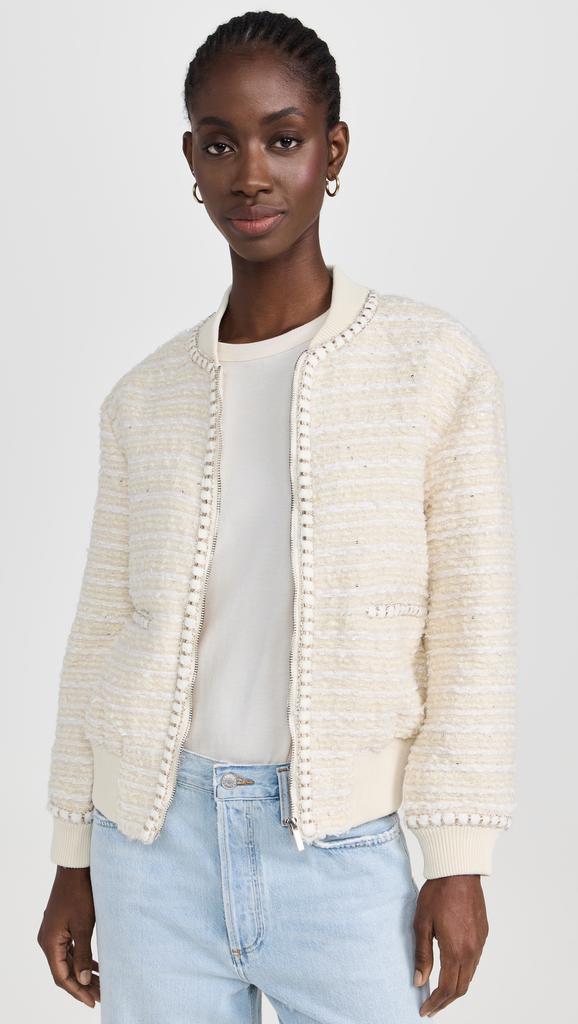 Endless Rose Tweed Bomber Jacket