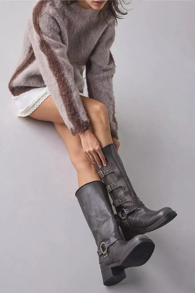 Steve Madden Steve Madden Rocky Buckled Tall Boots 6