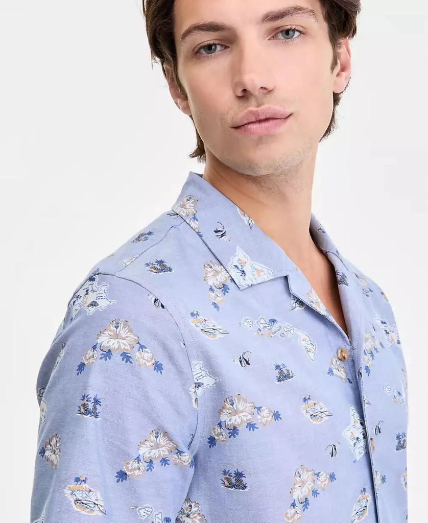 Nautica Men's Classic-Fit Printed Button-Down Camp Shirt 3