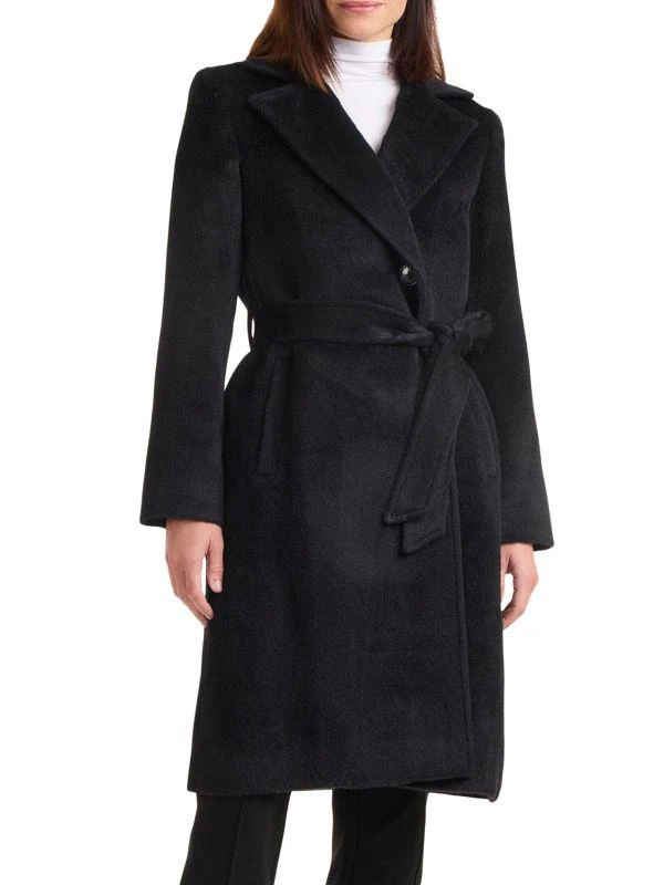 Sofia Cashmere Wool Blend Wrap Coat 1