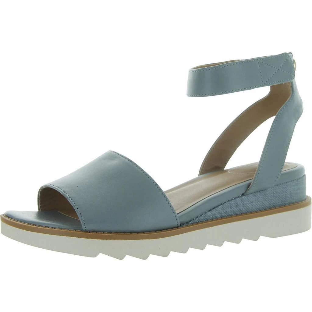 Giani Bernini Constancia Womens Faux Leather Peep-Toe Wedge Sandals 6