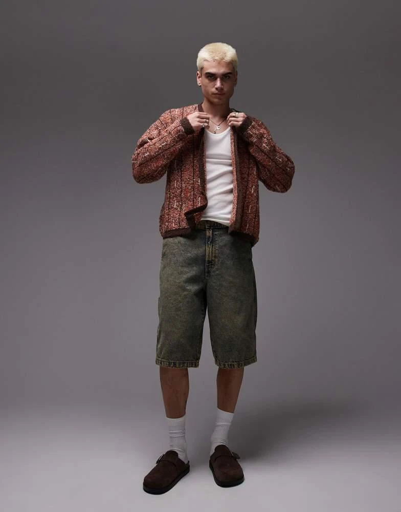 DICKIES Dickies madison loose fit denim shorts in indigo with yellow fade 1