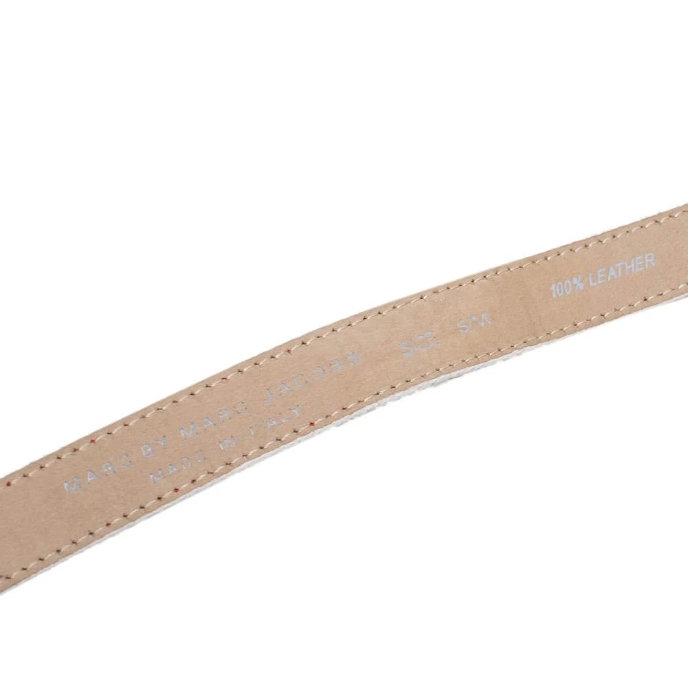 Marc Jacobs Marc by Marc Jacobs White/Red Leather Buckle Belt S/M 5