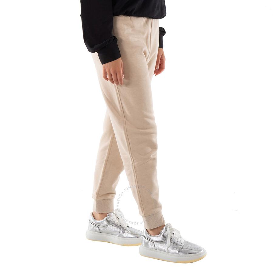 Burberry Soft Taupe Larkan Logo Embroidered Track Pants