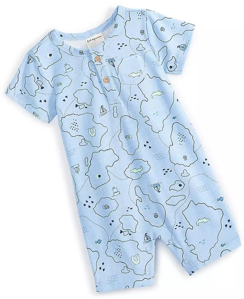 First Impressions Baby Boys Maps-Print Sunsuit, Created for Macy's 1