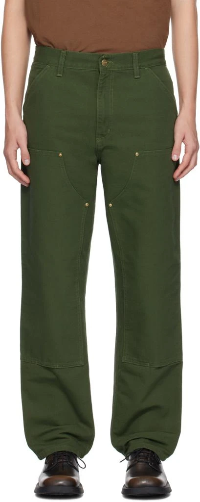 Carhartt WIP Green Double Knee Cargo Pants 1