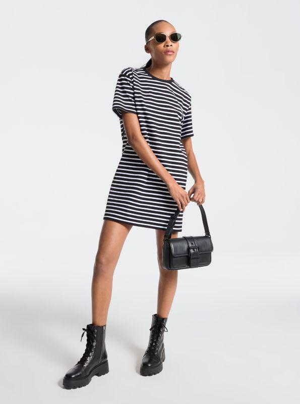 undefined Striped Cotton T-Shirt Dress