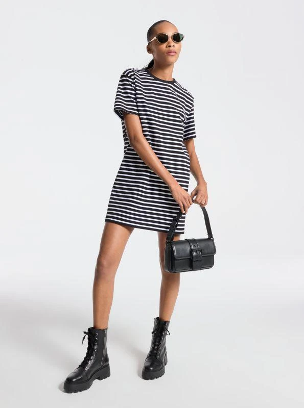undefined Striped Cotton T-Shirt Dress 1