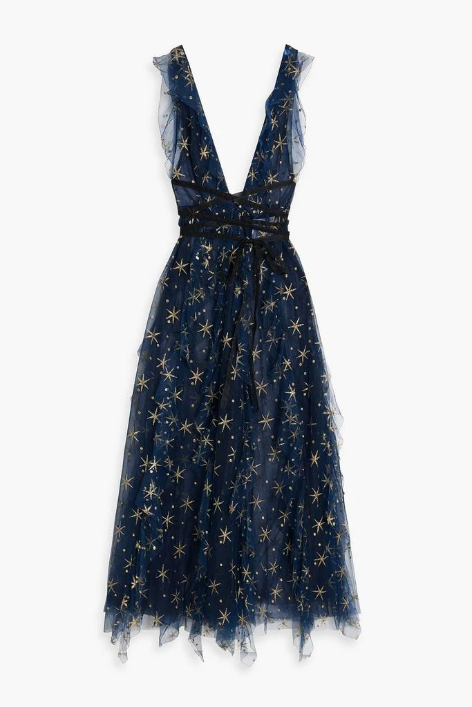 Shop Ruffled metallic embroidered tulle maxi dress on Sale at BeyondStyle   Get 65% Off Ruffled metallic embroidered tulle maxi dress with Limited-Time  Flash Deals, Exclusive Discounts, and Special Offers. Enjoy Unbeatable