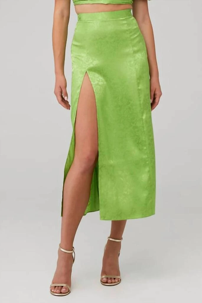 Ronny Kobo Women's X Fashionpass Marlo Skirt In Green 1