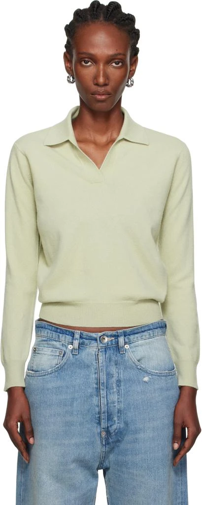 MAISON MARGIELA Khaki Longsleeve Polo 1