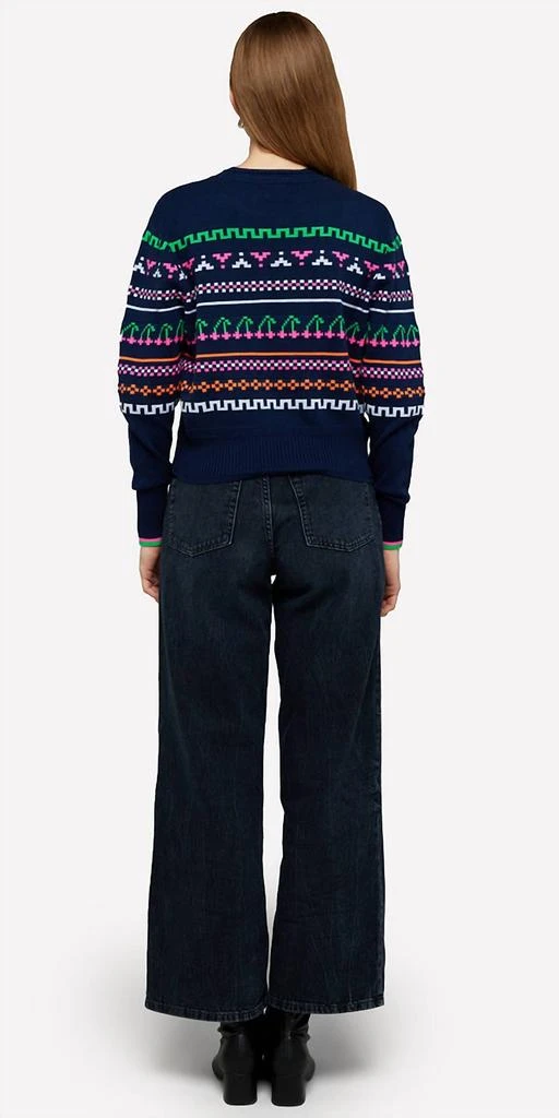 Brodie Cashmere Elsie Pop Crew Sweater In Hello Sailor 3