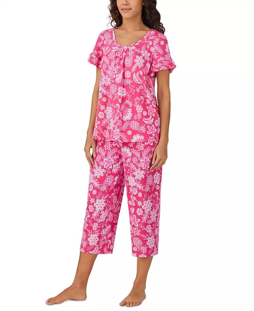 Cuddl Duds Women
s Short-Sleeve Cropped Pajama Set 4
