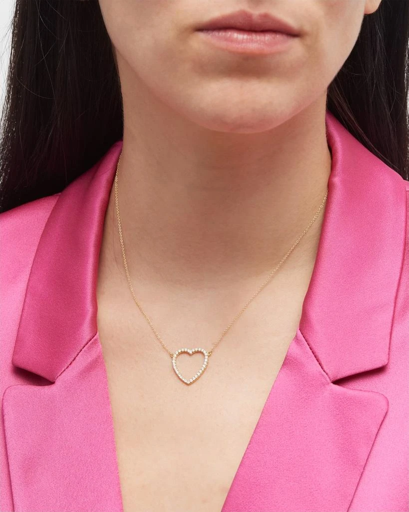 Jennifer Meyer Large Open Heart Necklace 2