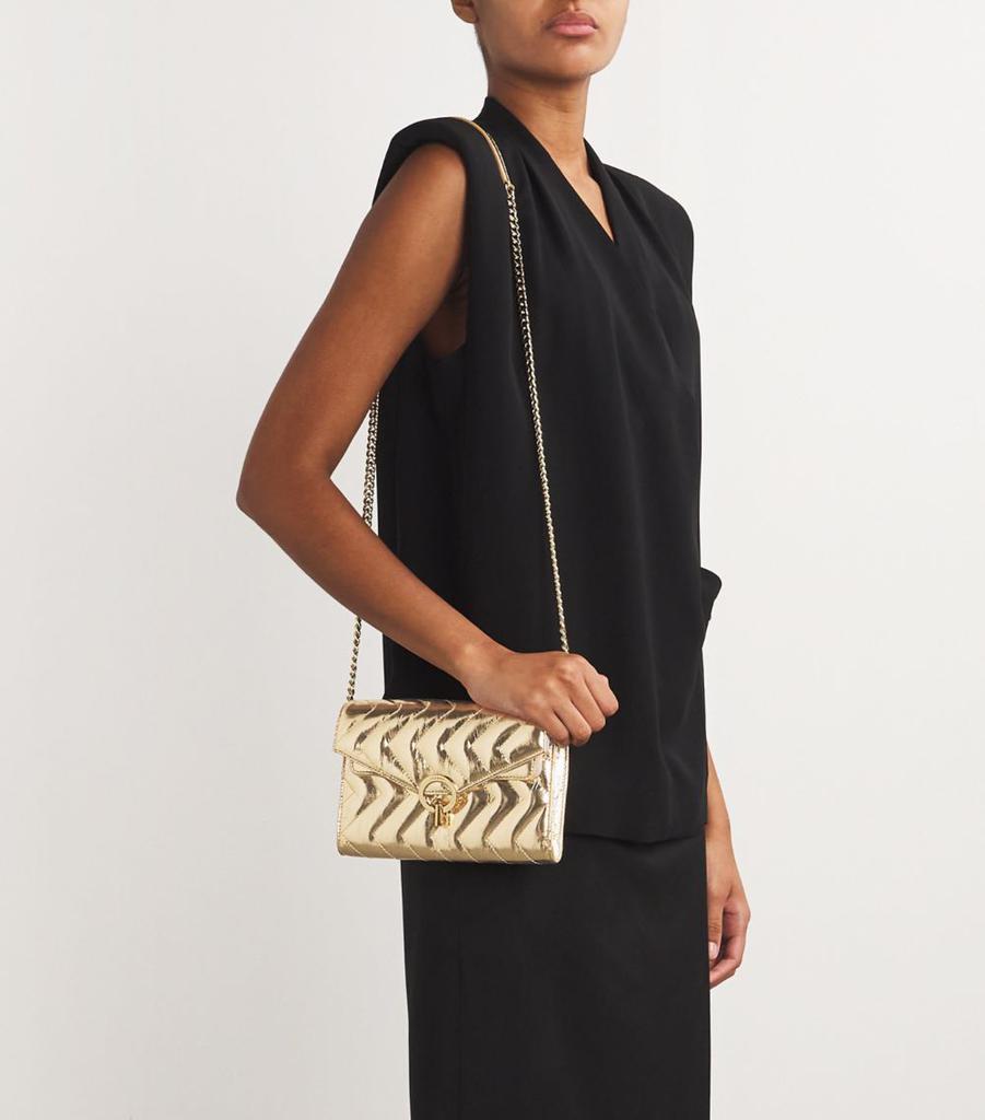 SANDRO Quilted Leather Yza Clutch Bag