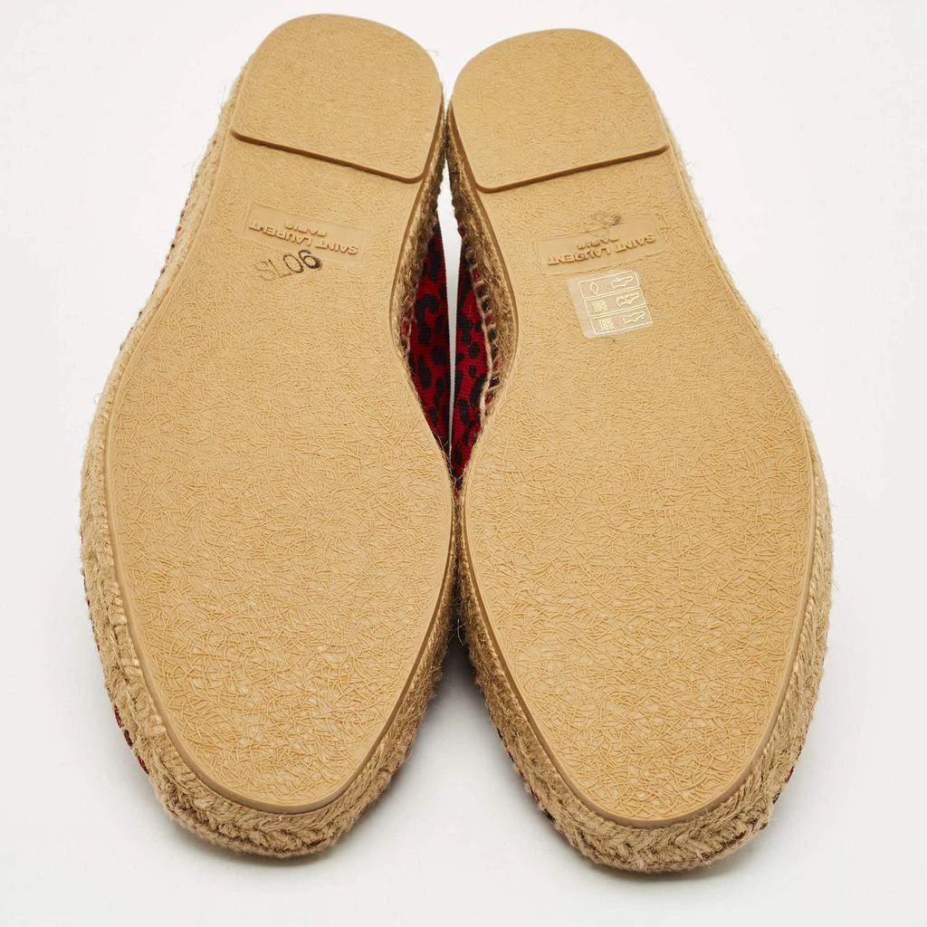Yves Saint Laurent Saint Laurent Black/Red Canvas Slip On Espadrille Size 43 6