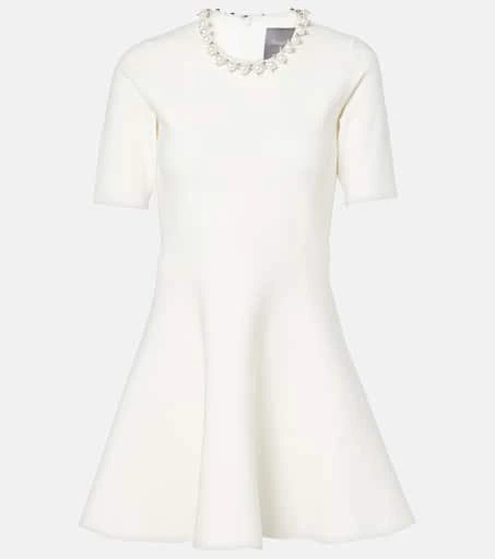 Monique Lhuillier Embellished knitted minidress 1
