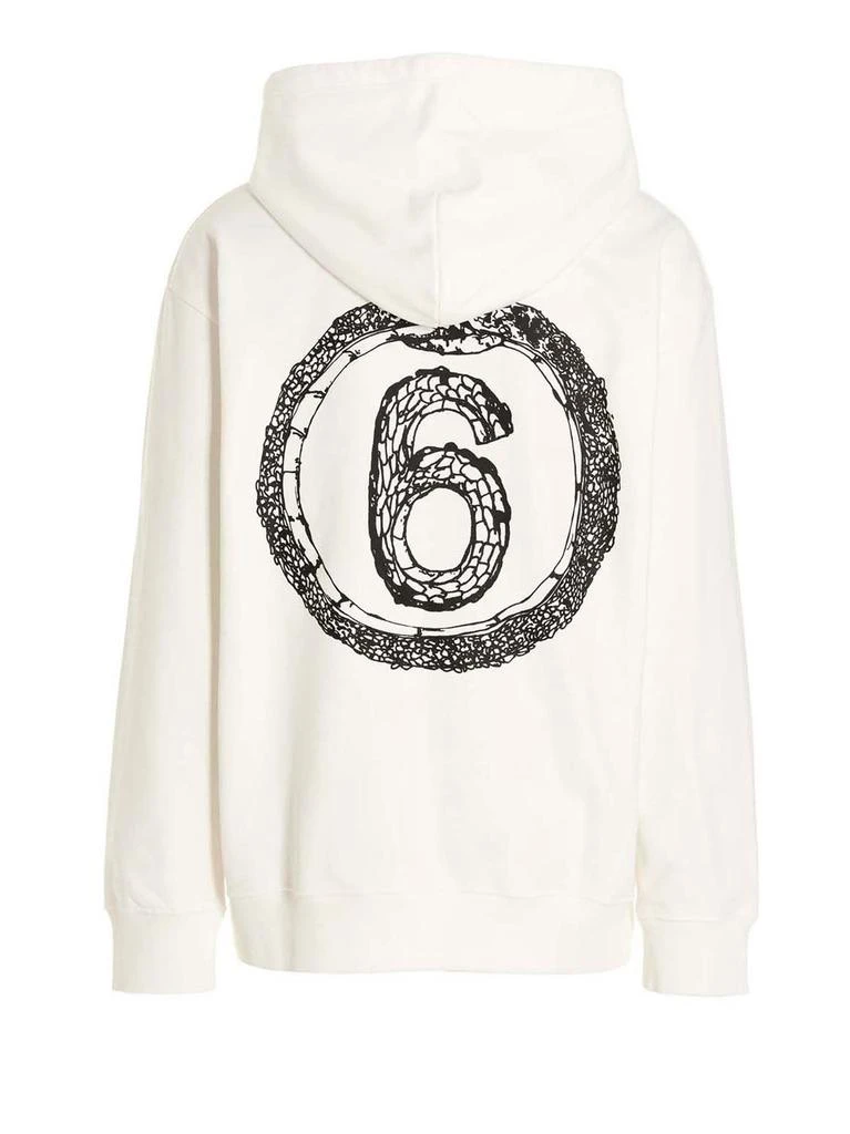 MM6 Maison Margiela MM6 Maison Margiela Graphic Printed Drawstring Hoodie 2