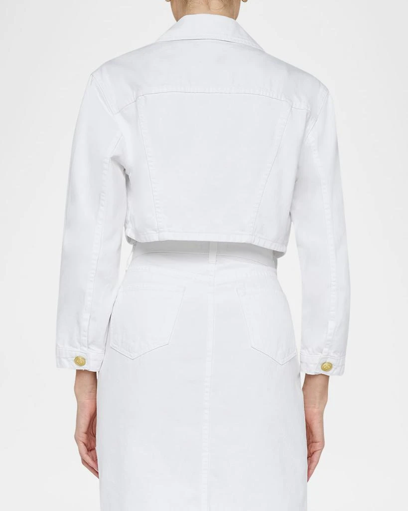 L'Agence Genevie Cropped Denim Jacket 2