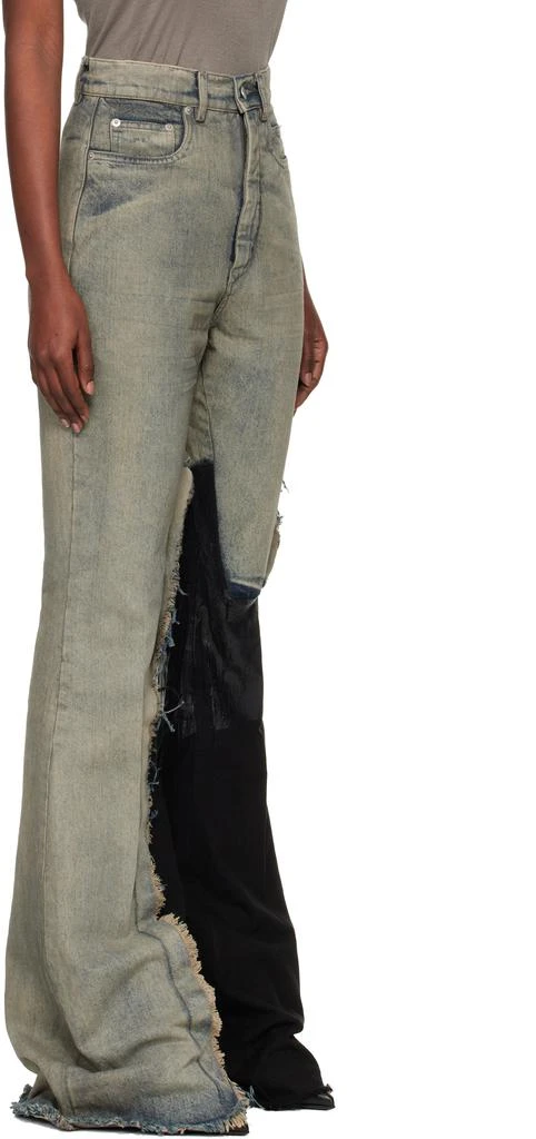 Rick Owens Gray 
Black Concordians Bolan Bootcut Jeans 2