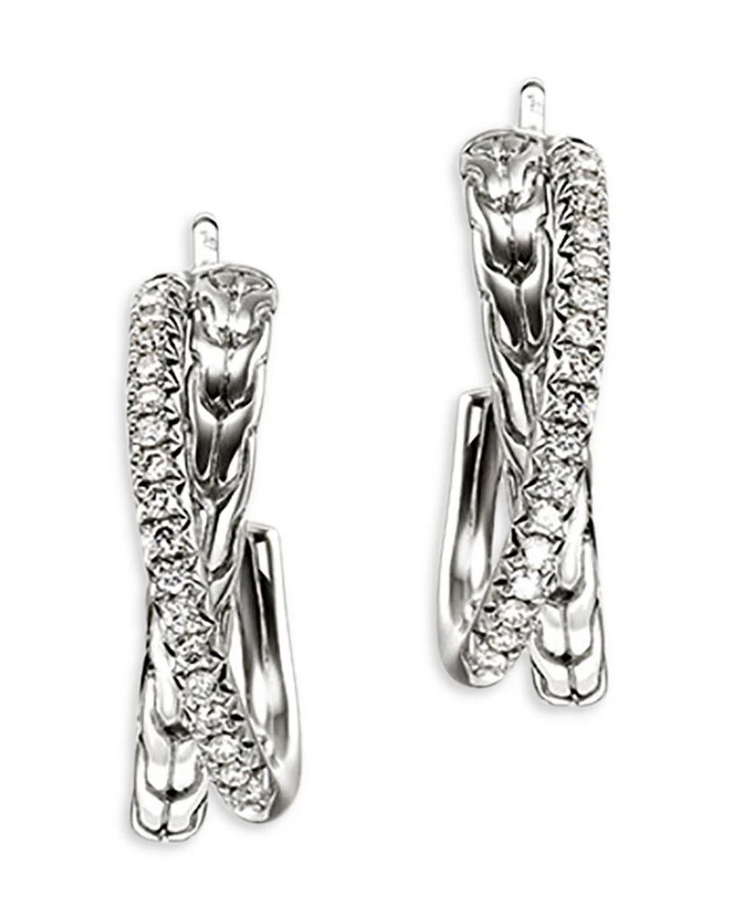John Hardy Sterling Silver JH Essentials Diamond Pavé Crossover Earrings, 0.28 ct. t.w. 1