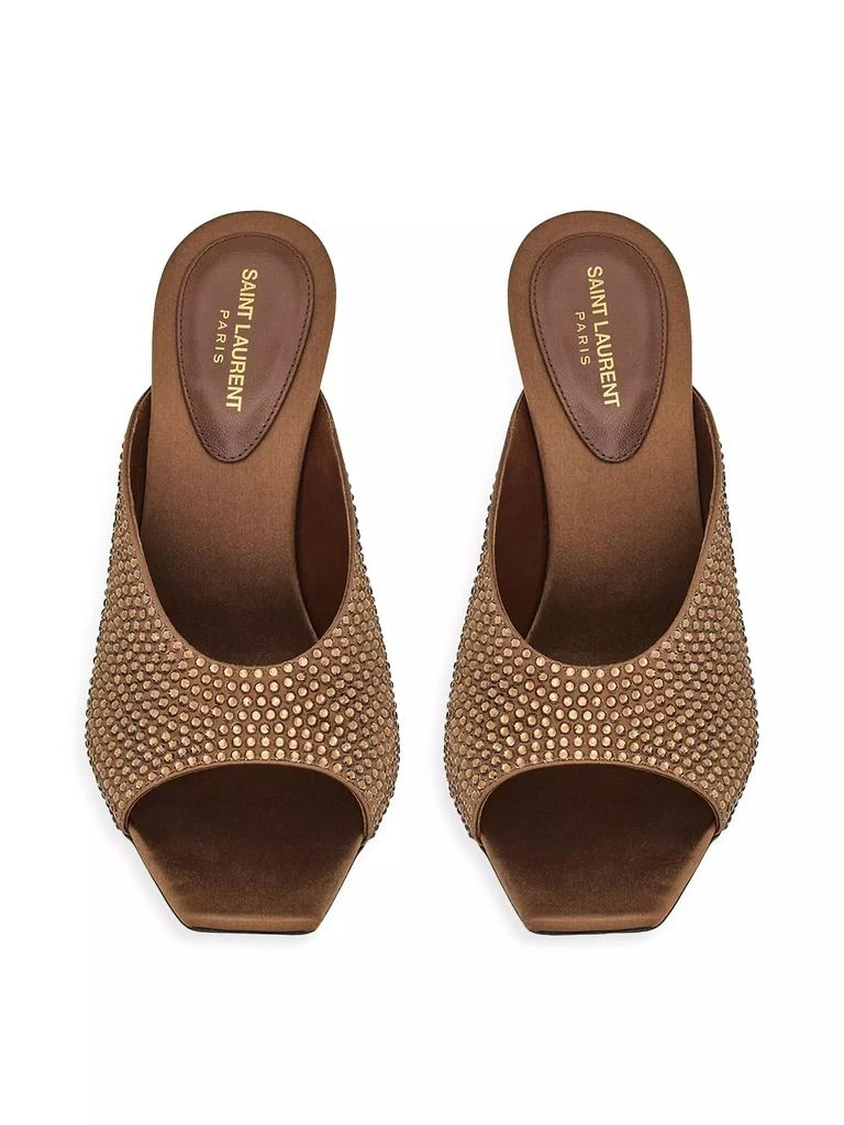 Yves Saint Laurent Sept Mules in Satin Crepe and Rhinestones 3