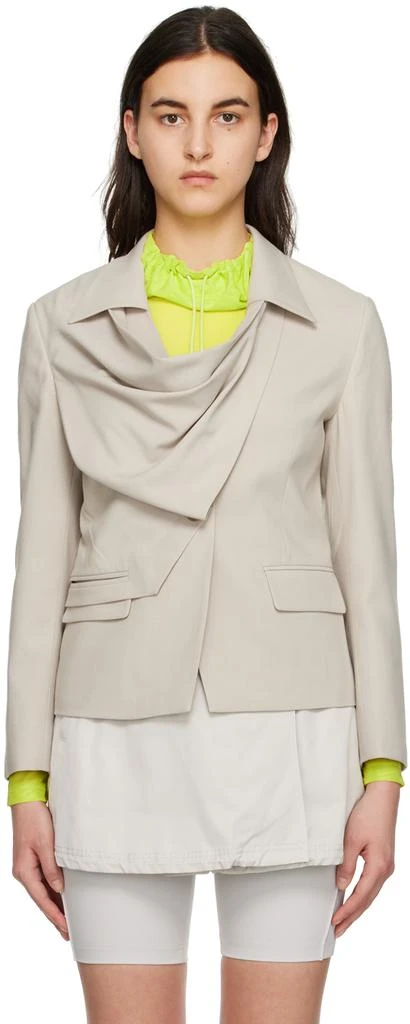 TheOpen Product Beige Draped Blazer 1
