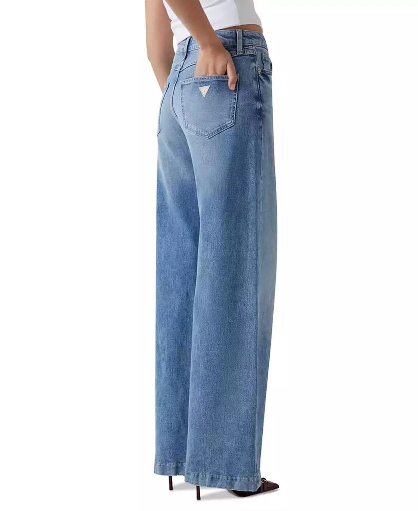 GUESS Women's Bellagio High-Rise Wide-Leg Jeans 3