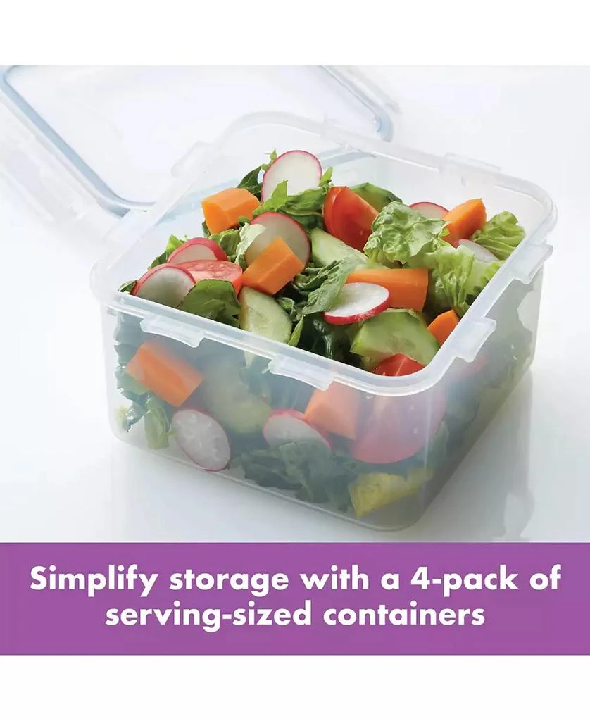 Lock & Lock Easy Essentials Square 41-Oz. Food Storage Container, Set of 4 5
