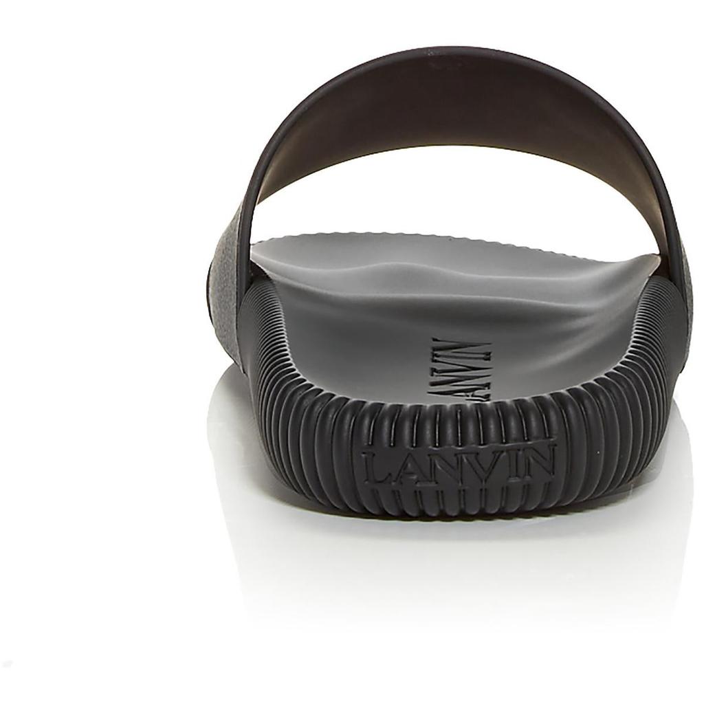 Lanvin Womens Pebbled Manmade Slide Sandals