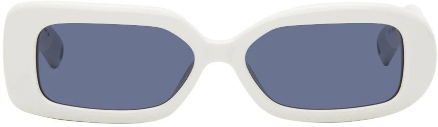 Jacquemus White La Casa 'Les lunettes Rond Carré' Sunglasses 1