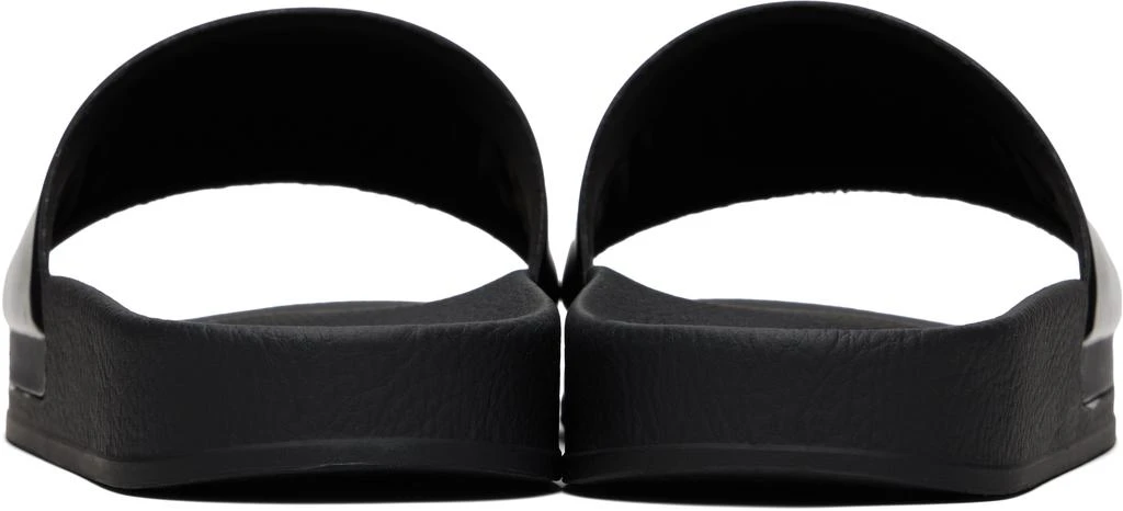 Moschino Black Rubber Logo Pool Slides 2