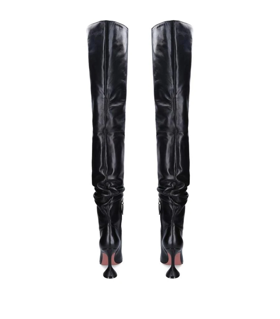 Amina Muaddi Leather Olivia Over-The-Knee Boots 95 3