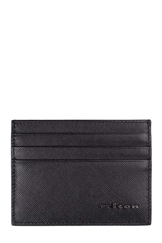 Kiton Kiton Saffiano Logo Lettering Card Holder 1