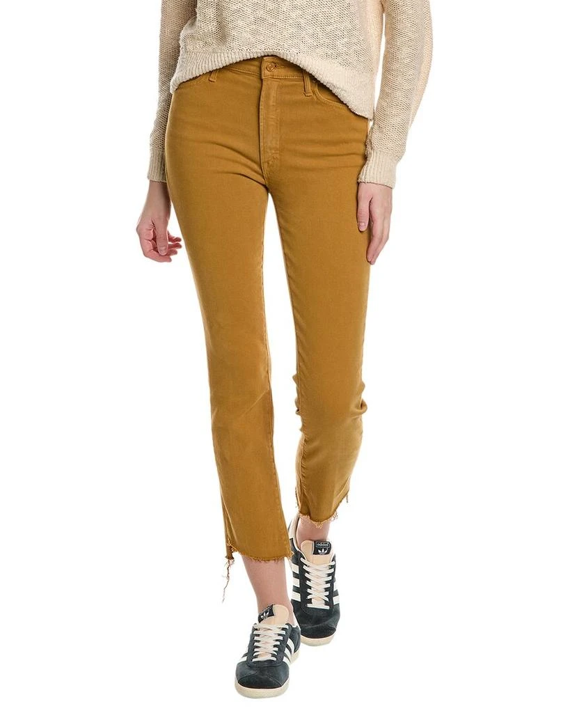 Mother MOTHER Denim High-Waist Rascal Ankle Step Fray Golden Brown Straight Jean 1