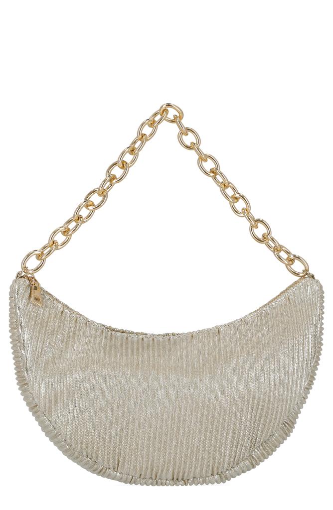Jessica McClintock Maya Metallic Rib Shoulder Bag